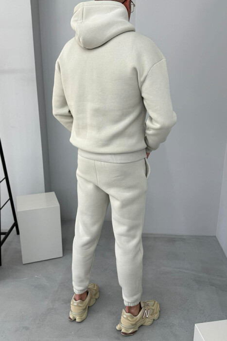 FLUFFY SIMPLE ONE COLOR HOODIE+JOGGER MEN SET BRIGHT GREY/GRI E SHNDRITSHME - 4
