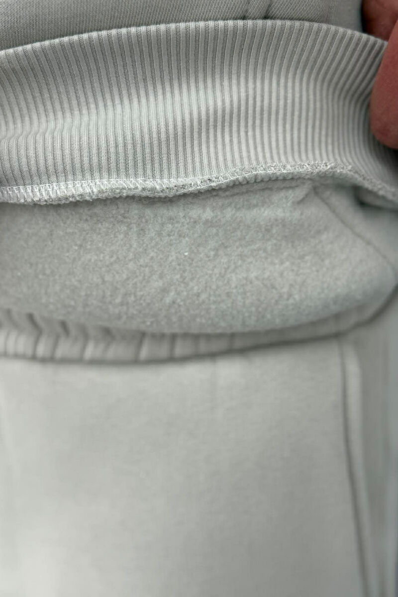 FLUFFY SIMPLE ONE COLOR HOODIE+JOGGER MEN SET BRIGHT GREY/GRI E SHNDRITSHME - 5