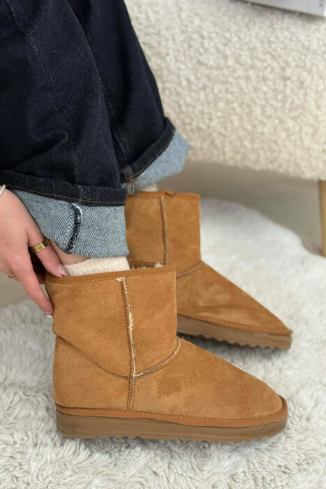 FLUFFY SIMPLE ONE COLOR WOMEN UGG BROWN/KAFE - 2