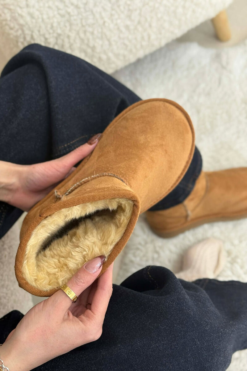 FLUFFY SIMPLE ONE COLOR WOMEN UGG BROWN/KAFE - 3