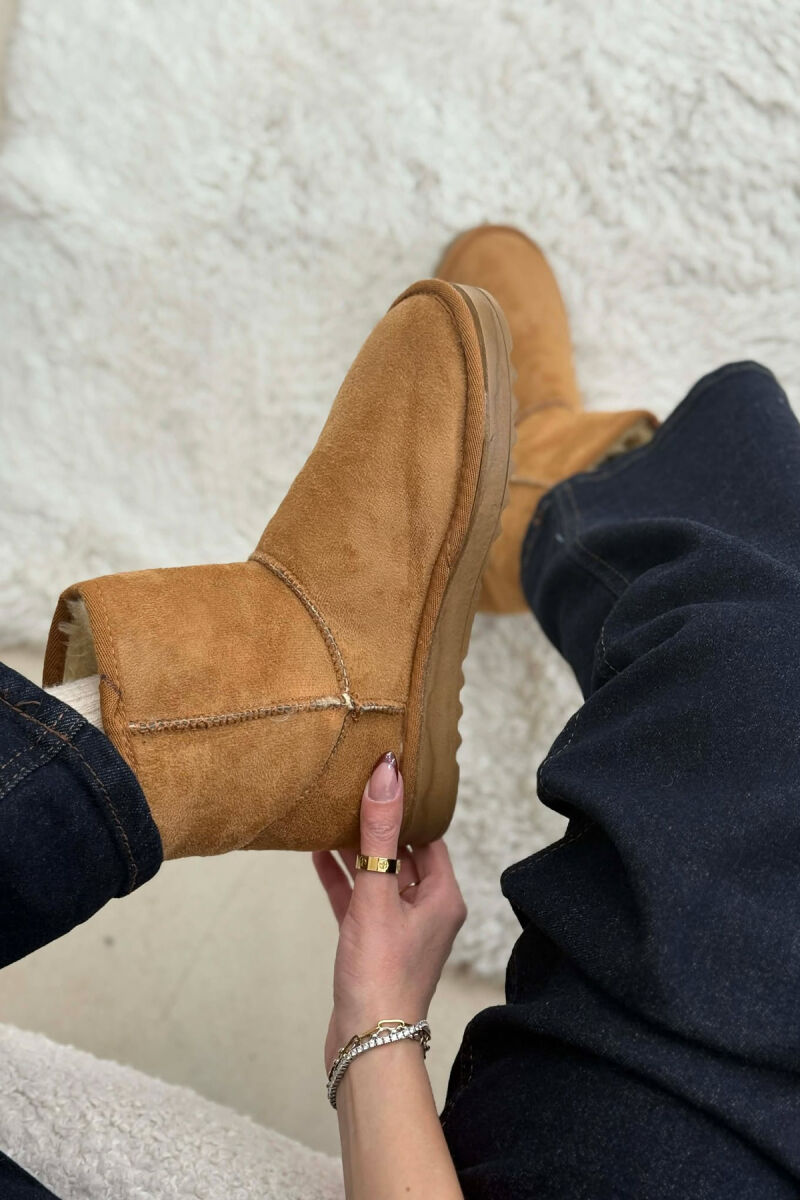 FLUFFY SIMPLE ONE COLOR WOMEN UGG BROWN/KAFE - 4