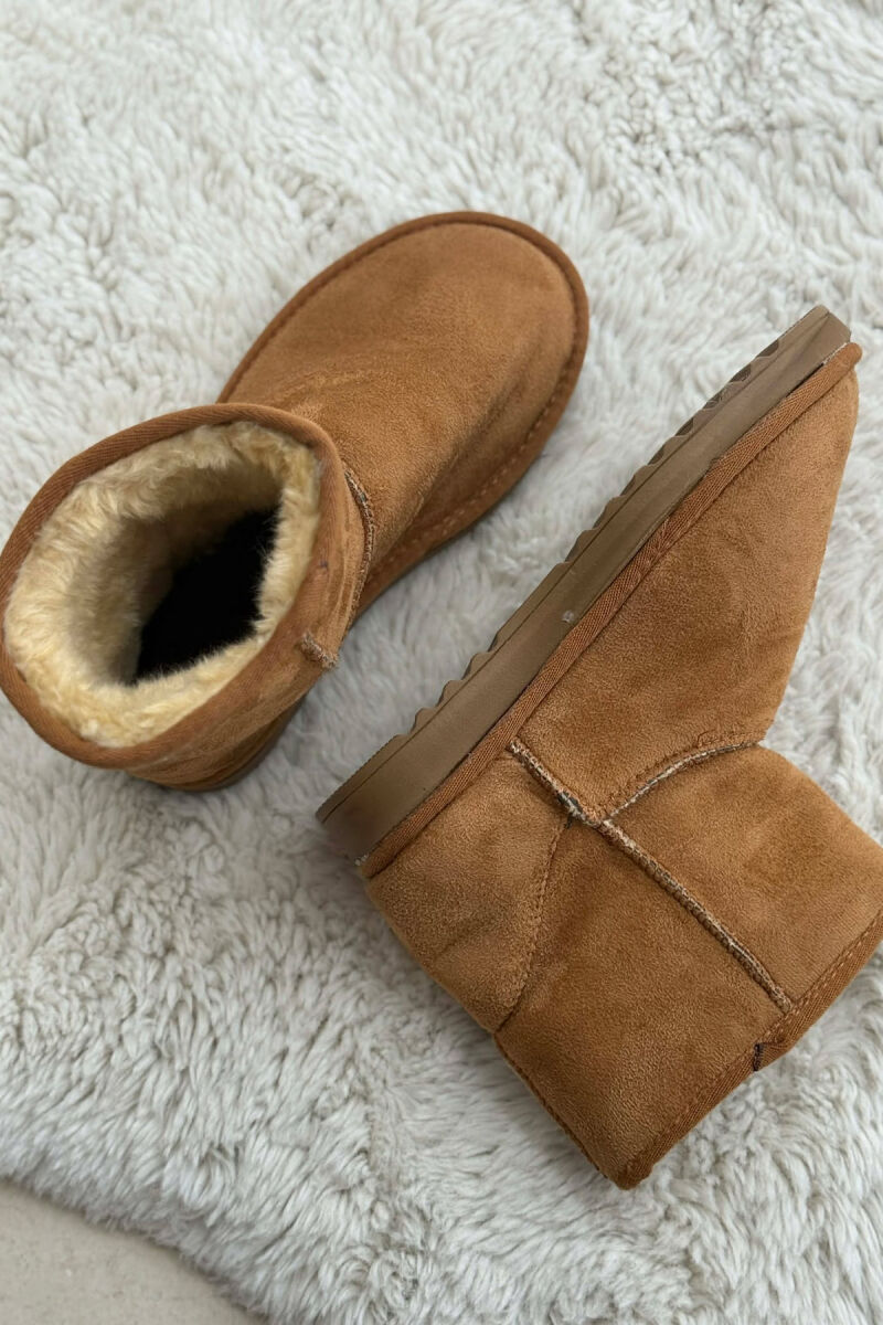 FLUFFY SIMPLE ONE COLOR WOMEN UGG BROWN/KAFE - 5