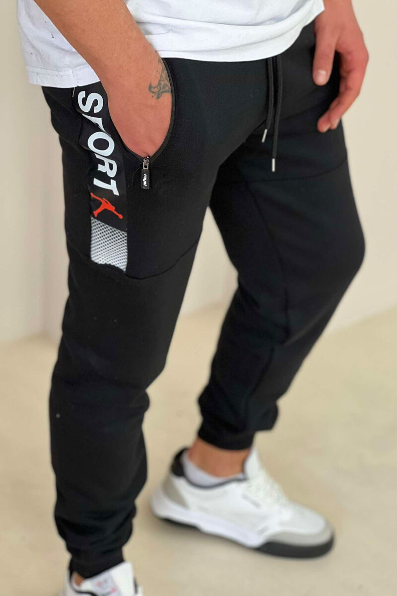 FLUFFY SPORT MEN SWEATPANTS BLACK/ E ZEZE - 8