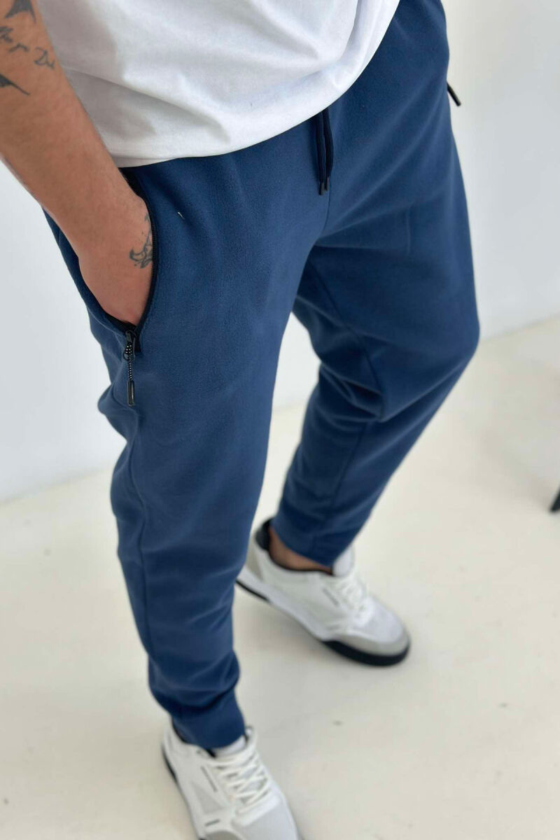 FLUFFY WARM MEN SWEATPANTS BLUE/BLU - 4