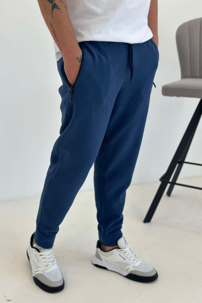 FLUFFY WARM MEN SWEATPANTS BLUE/BLU - 5