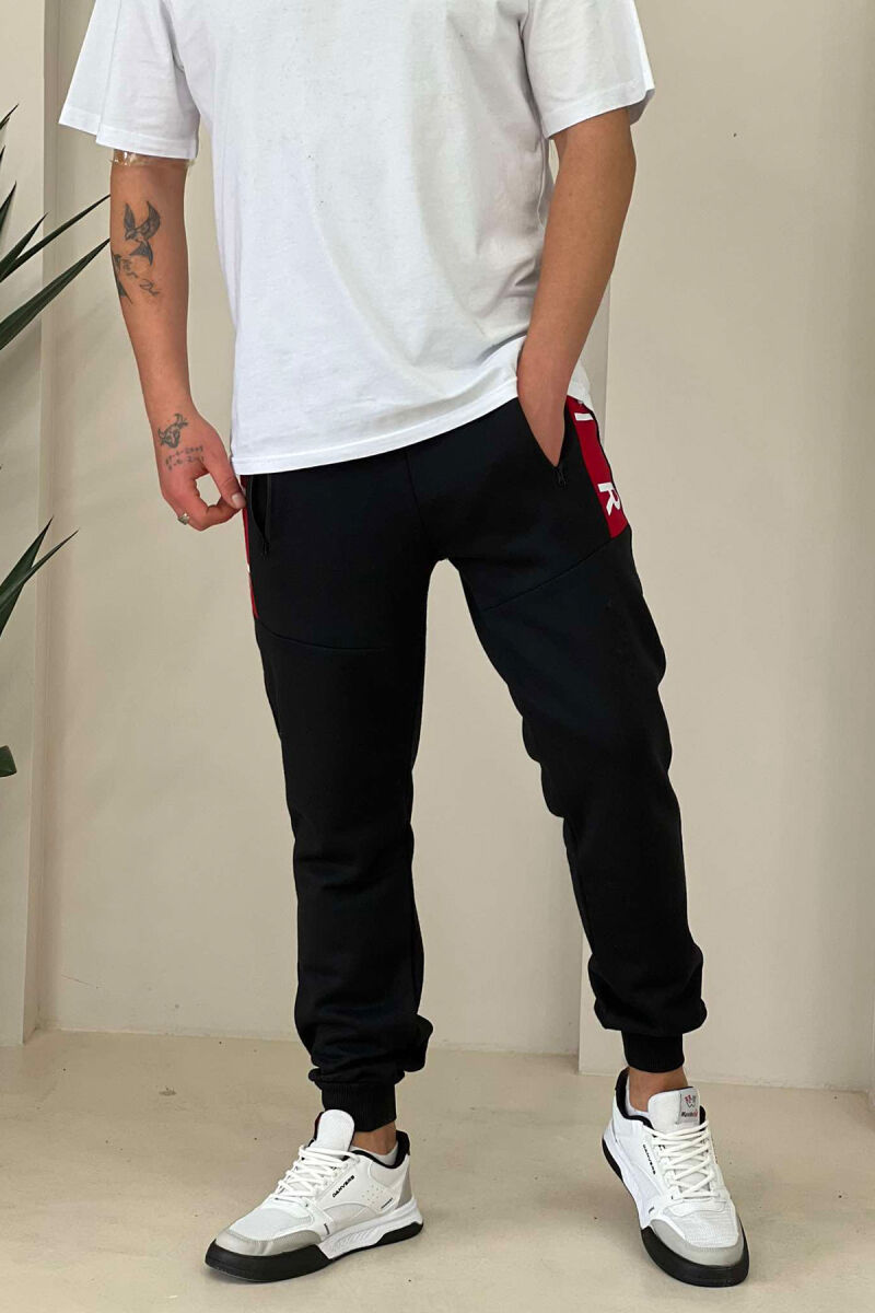 FLUFFY WRITTINGS MEN SWEATPANTS BLACK/ E ZEZE - 3