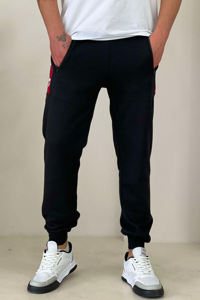 FLUFFY WRITTINGS MEN SWEATPANTS BLACK/ E ZEZE - 5