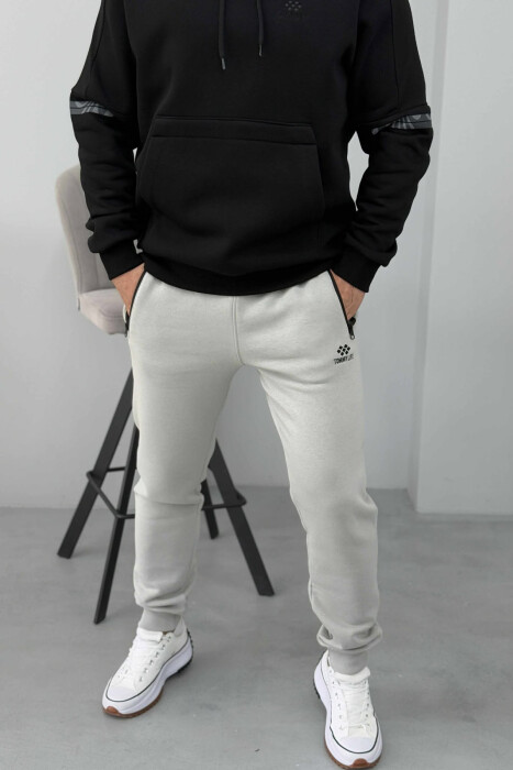 FLUFFY ZIPPER POCKETS MEN JOGGERS LIGHT GREY/GZ 