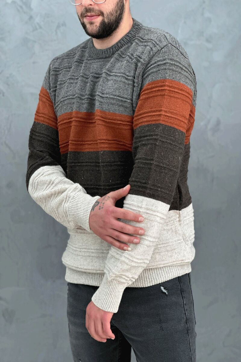 FOUR COLORS MAN SWEATER LIGHT BEIGE/BZHZB - 3