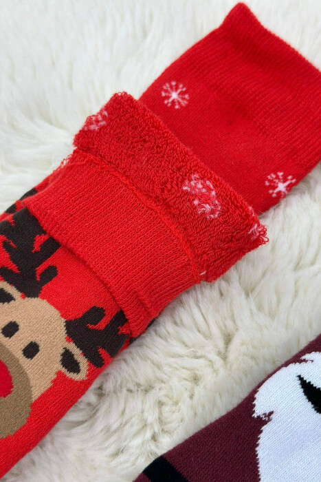 FOUR PAIRS FESTIVE DESIGN CREW SOCKS MULTIPLE/SHNGJ - 2