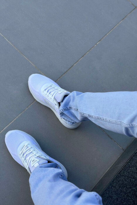 FOUR STRIPE DESIGN PLATFORM MEN SNEAKERS WHITE-E BARDHE - 3