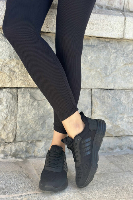 FOUR STRIPES PLATFORM SIMPLE WOMEN SNEAKERS BLACK/ E ZEZE - 2