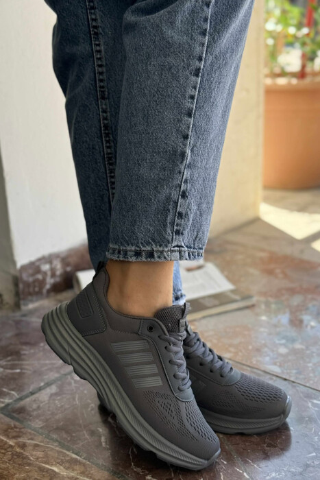 FOUR STRIPES PLATFORM SIMPLE WOMEN SNEAKERS GREY/GRI - 3
