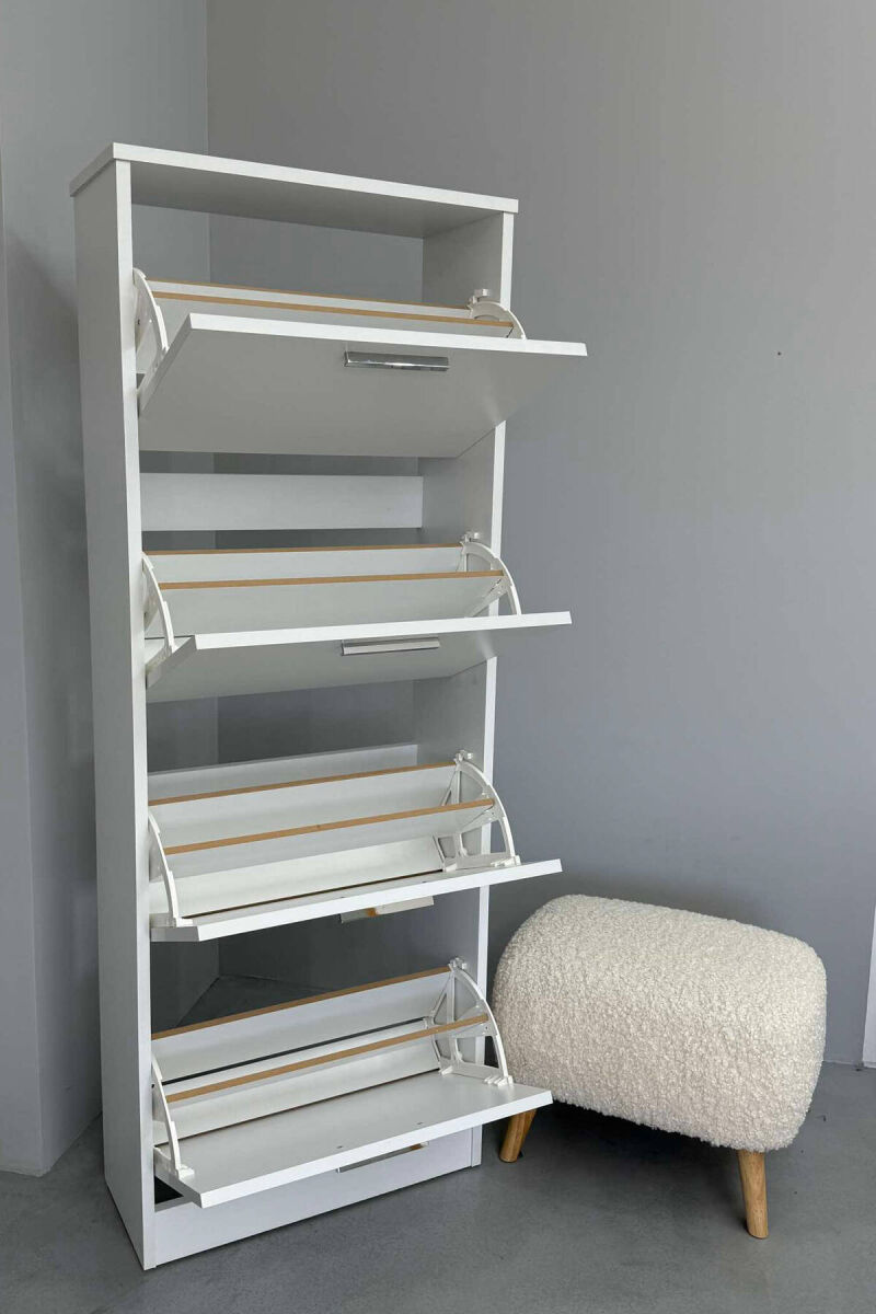 FOUR TIER SHOE SHELF WHITE-E BARDHE - 3