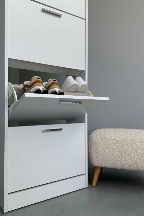 FOUR TIER SHOE SHELF WHITE-E BARDHE - 4
