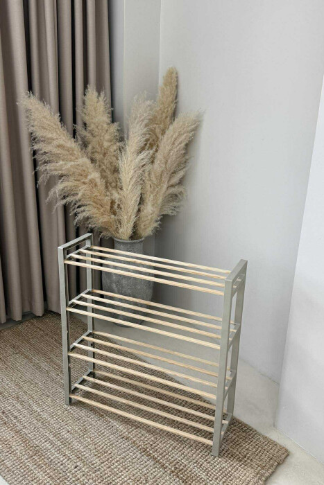 FOUR TIER WOODEN SHOES SHELF BEIGE/BEZHE - 9