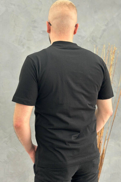 FREEDOM PEOPLE COTTON MEN T-SHIRT BLACK/ E ZEZE - 3