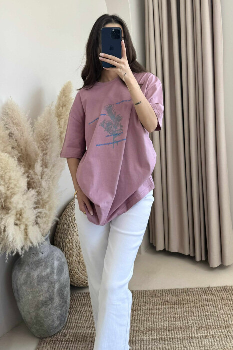 FRONT & BACK DESIGNED WRITTINGS WOMEN T-SHIRTS POWDER/PUDER 