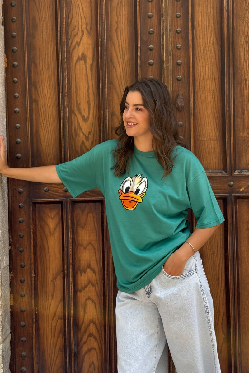 FRONT & BACK IMAGE WOMEN T-SHIRT GREEN/JESHILE - 3