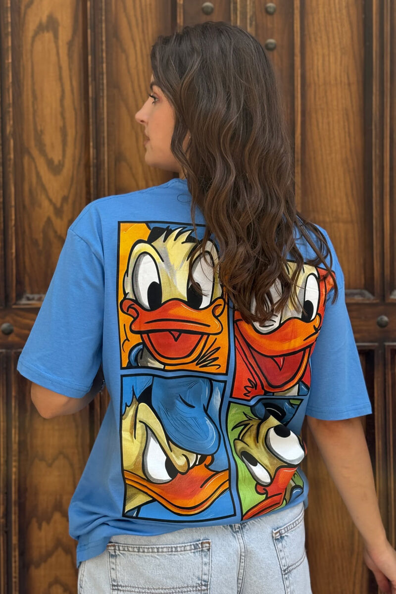 FRONT & BACK IMAGE WOMEN T-SHIRT LIGHTBLUE/BZ - 4