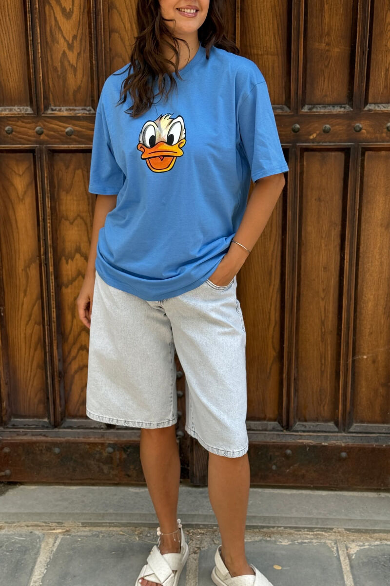 FRONT & BACK IMAGE WOMEN T-SHIRT LIGHTBLUE/BZ - 3