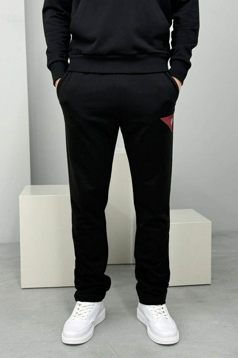 FRONT IMAGE HOODIE+SWEATPANTS MEN SET BLACK/ E ZEZE - 4