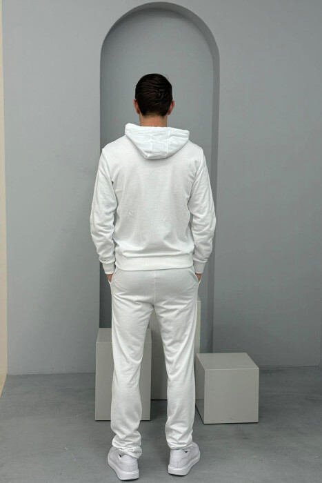 FRONT IMAGE HOODIE+SWEATPANTS MEN SET WHITE-E BARDHE - 3