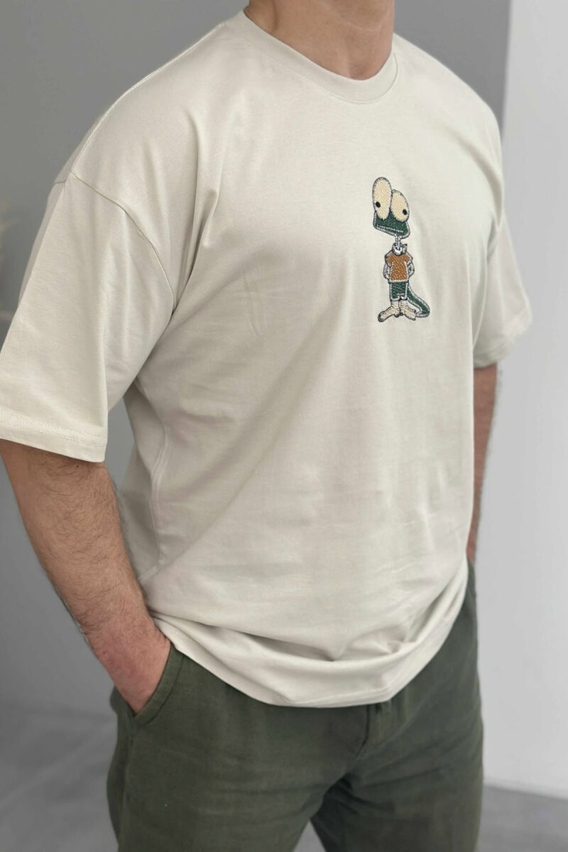 FRONT IMAGE SIMPLE MEN T-SHIRT LIGHT GREY/GZ - 3