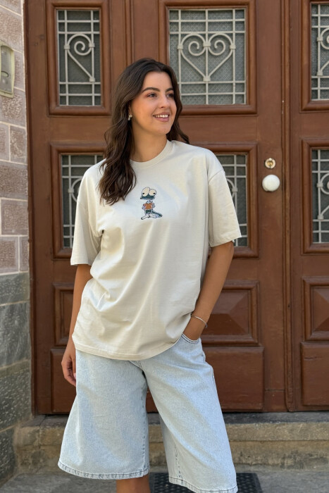 FRONT IMAGE SIMPLE WOMEN T-SHIRT LIGHT GREY/GZ - 2