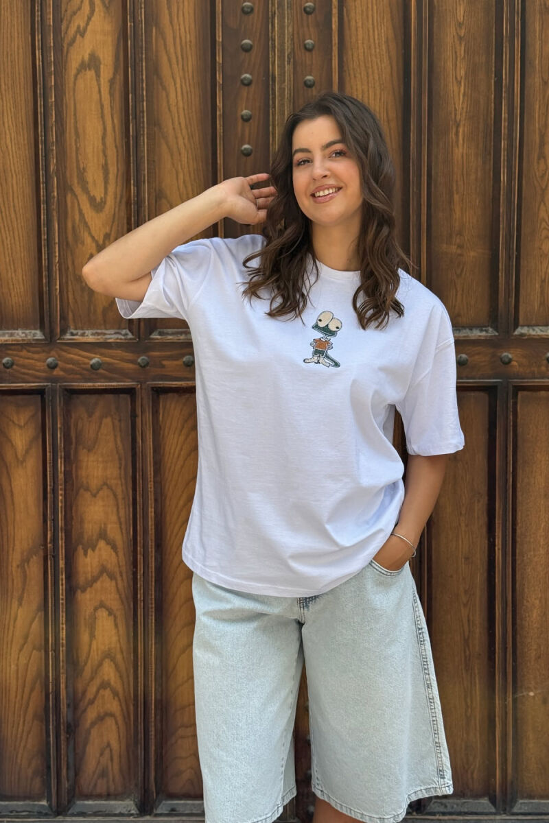 FRONT IMAGE SIMPLE WOMEN T-SHIRT WHITE-E BARDHE - 1