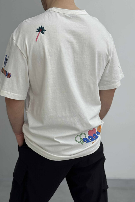 FRONT IMAGE SIMPLE MEN T-SHIRT WHITE-E BARDHE - 4