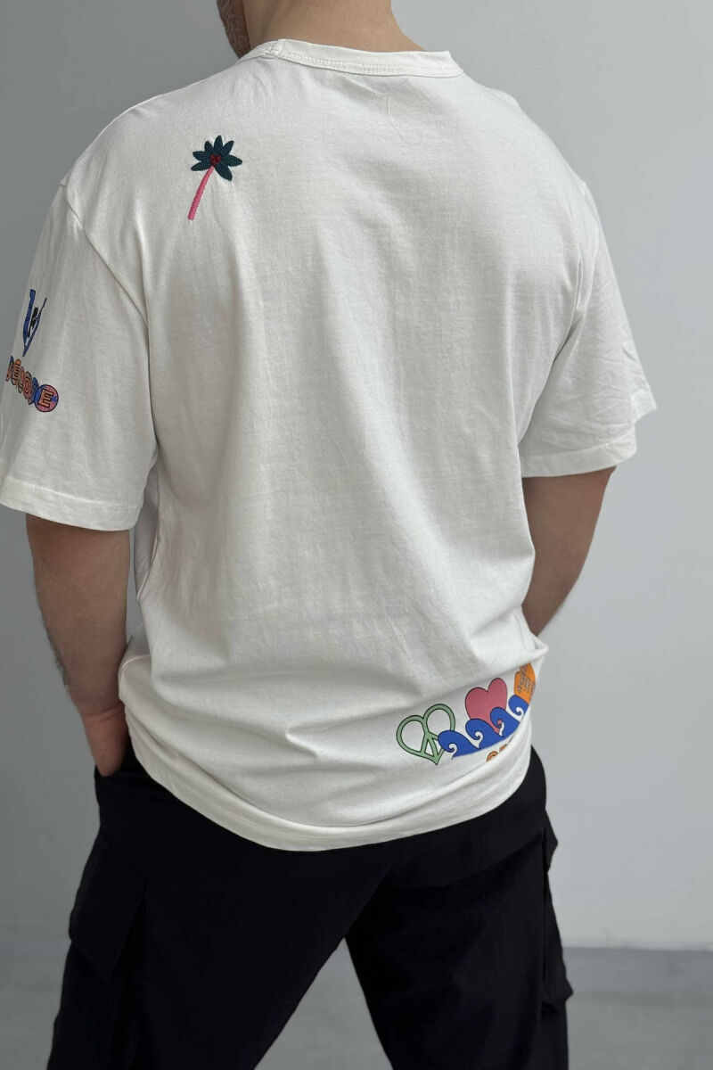 FRONT IMAGE SIMPLE MEN T-SHIRT WHITE-E BARDHE - 4