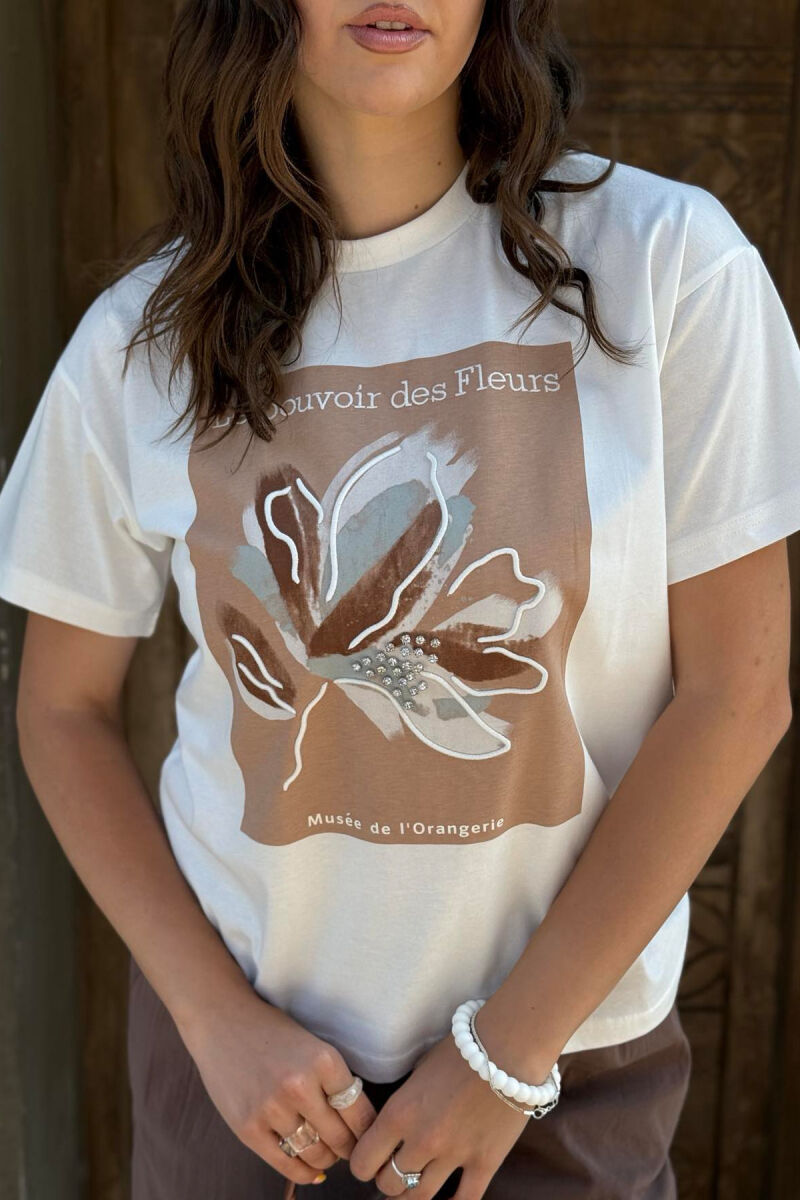 FRONT IMAGE SIMPLE WOMEN T-SHIRT WHITE-E BARDHE - 8