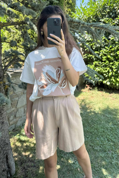 FRONT IMAGE SIMPLE WOMEN T-SHIRT WHITE-E BARDHE - 2