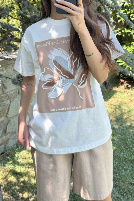 FRONT IMAGE SIMPLE WOMEN T-SHIRT WHITE-E BARDHE - 3