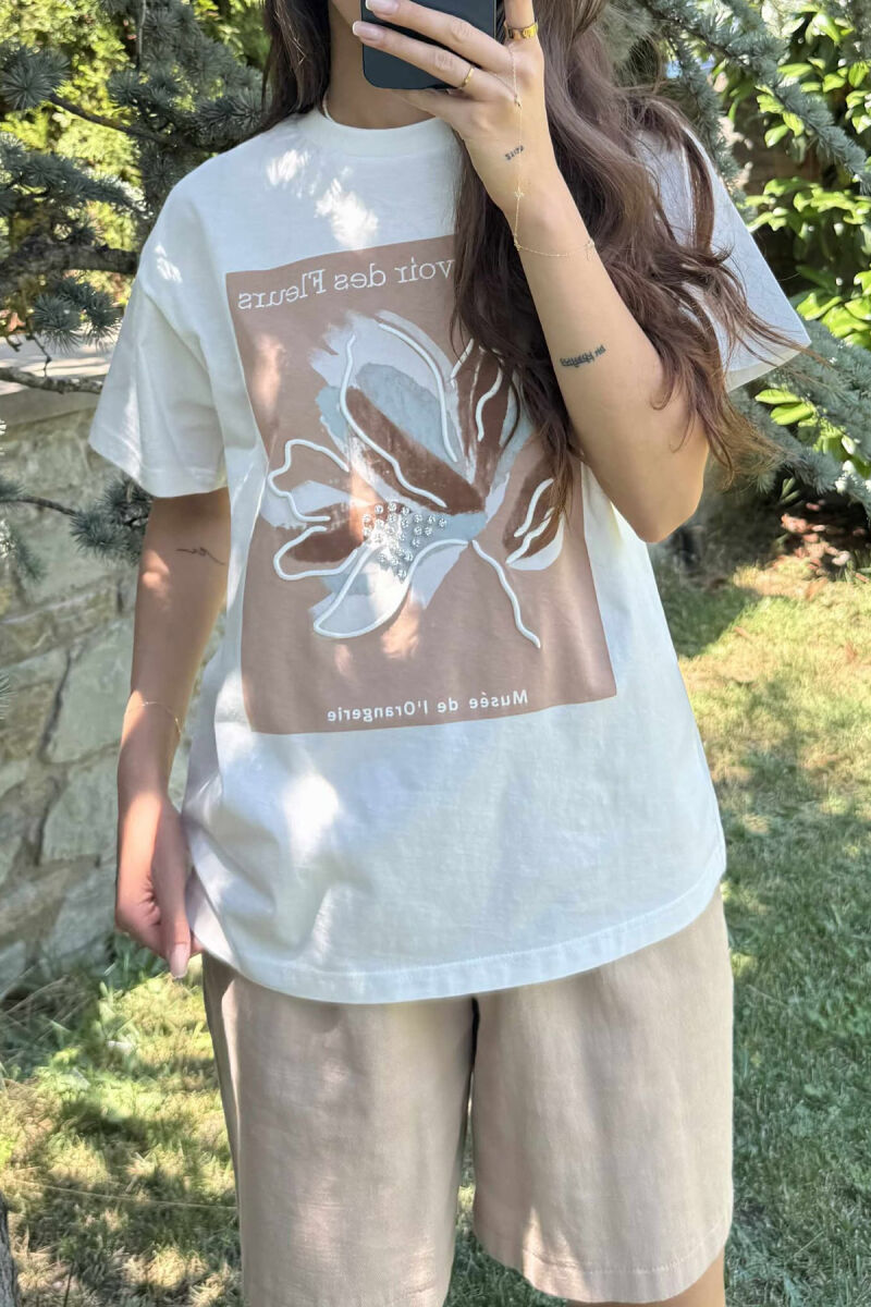 FRONT IMAGE SIMPLE WOMEN T-SHIRT WHITE-E BARDHE - 3