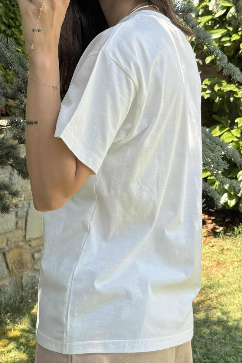 FRONT IMAGE SIMPLE WOMEN T-SHIRT WHITE-E BARDHE - 4