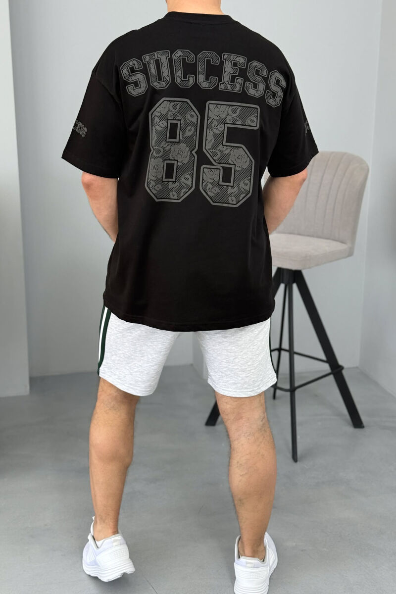 FRONT IMAGE T-SHIRT+SHORTS MEN SET BLACK/ E ZEZE - 4