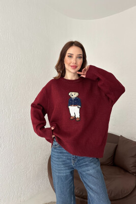 FRONT IMAGE WOMEN SWEATER BURGUNDY/VISHNJE - 1