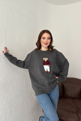 FRONT IMAGE WOMEN SWEATER DARK GREY/GEE 