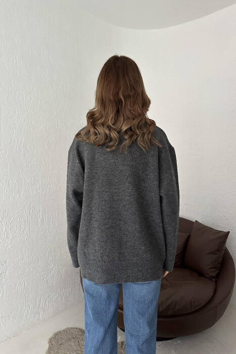 FRONT IMAGE WOMEN SWEATER DARK GREY/GEE - 6