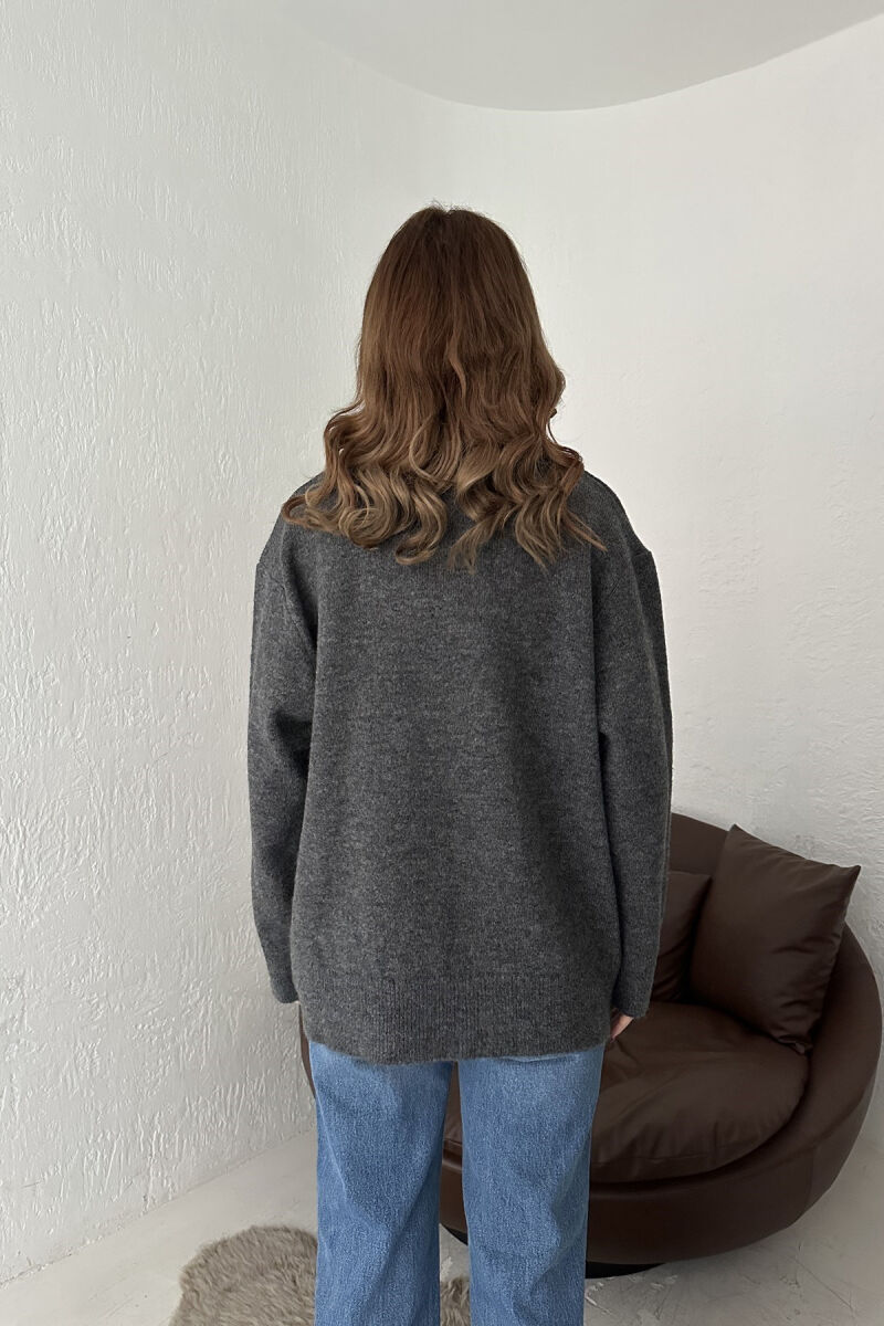 FRONT IMAGE WOMEN SWEATER DARK GREY/GEE - 5