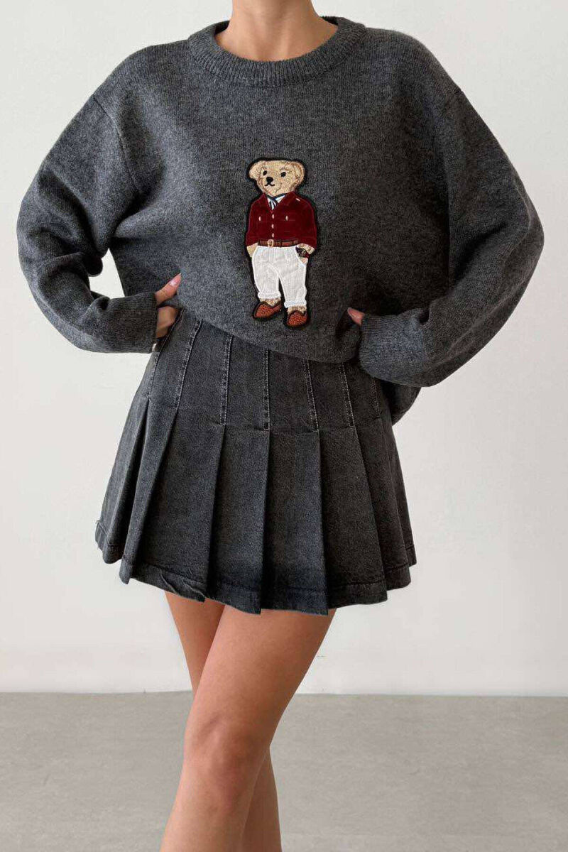 FRONT IMAGE WOMEN SWEATER DARK GREY/GEE - 2