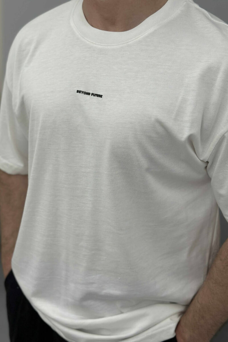 FRONT LITTLE WRITTINGS MEN T-SHIRT WHITE-E BARDHE - 3