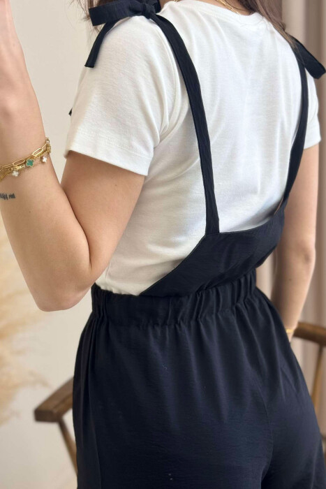 FRONT POCKET DETAIL WOMEN JUMPSUIT BLACK/ E ZEZE - 7