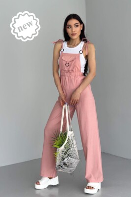 FRONT POCKET DETAIL WOMEN JUMPSUIT PINK/ROZE 