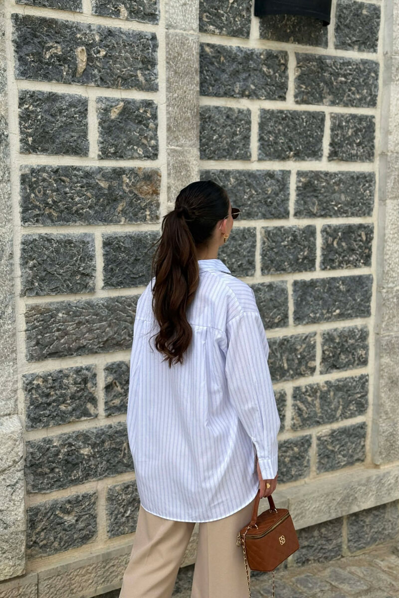 FRONT POCKET WOMAN SHIRT WHITE-E BARDHE - 2