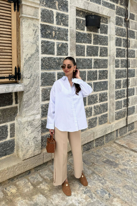 FRONT POCKET WOMAN SHIRT WHITE-E BARDHE - 3