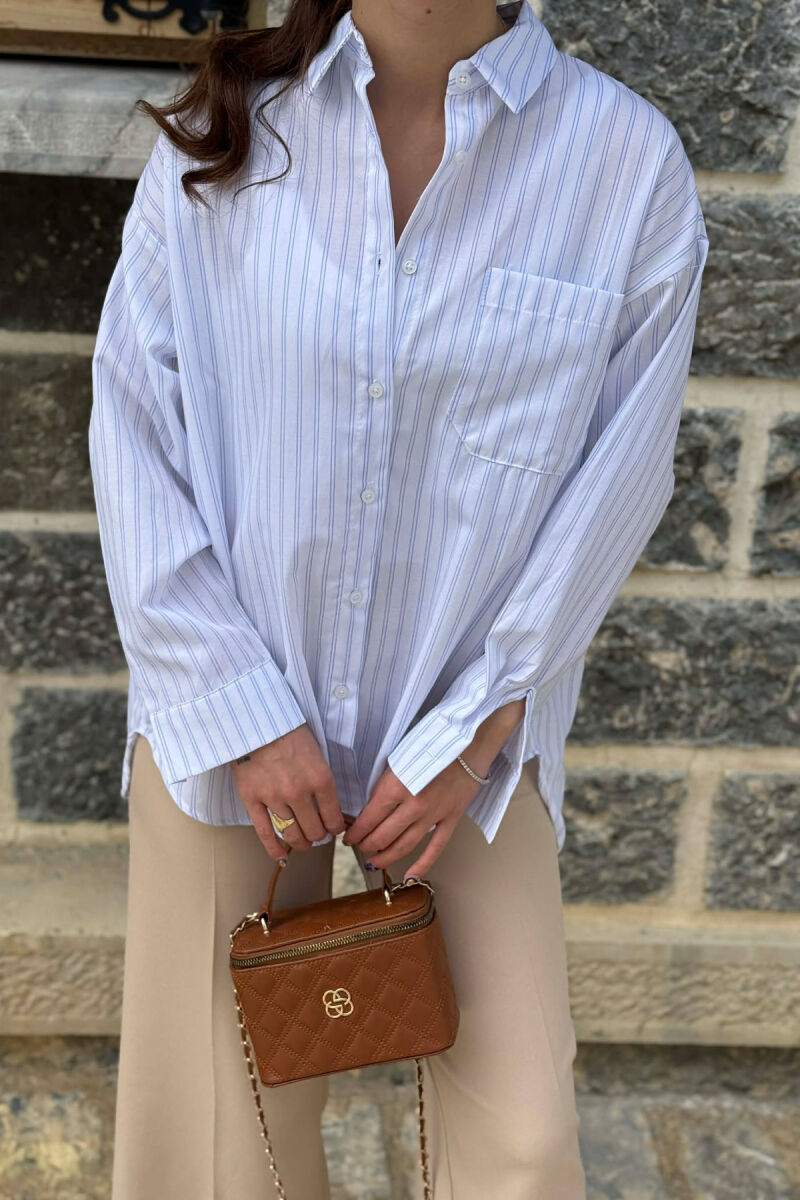 FRONT POCKET WOMAN SHIRT WHITE-E BARDHE - 4