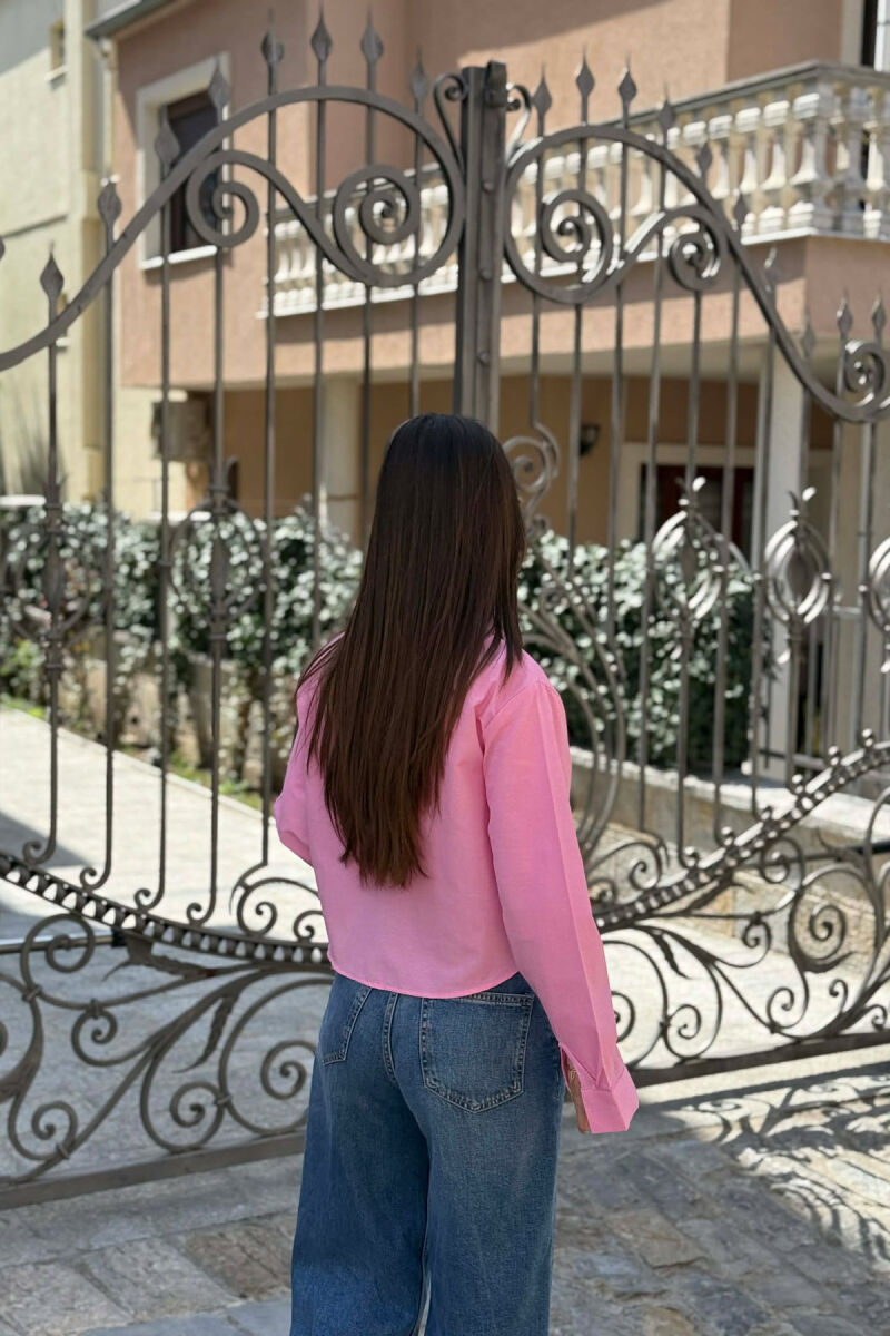 FRONT WRITTINGS ONE COLOR WOMAN SHIRT PINK/ROZE - 4